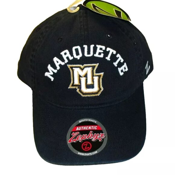 Marquette Golden Eagles Mens Adult Zephyr Adjustable Strapback hat Cap New Ncaa - Picture 1 of 3